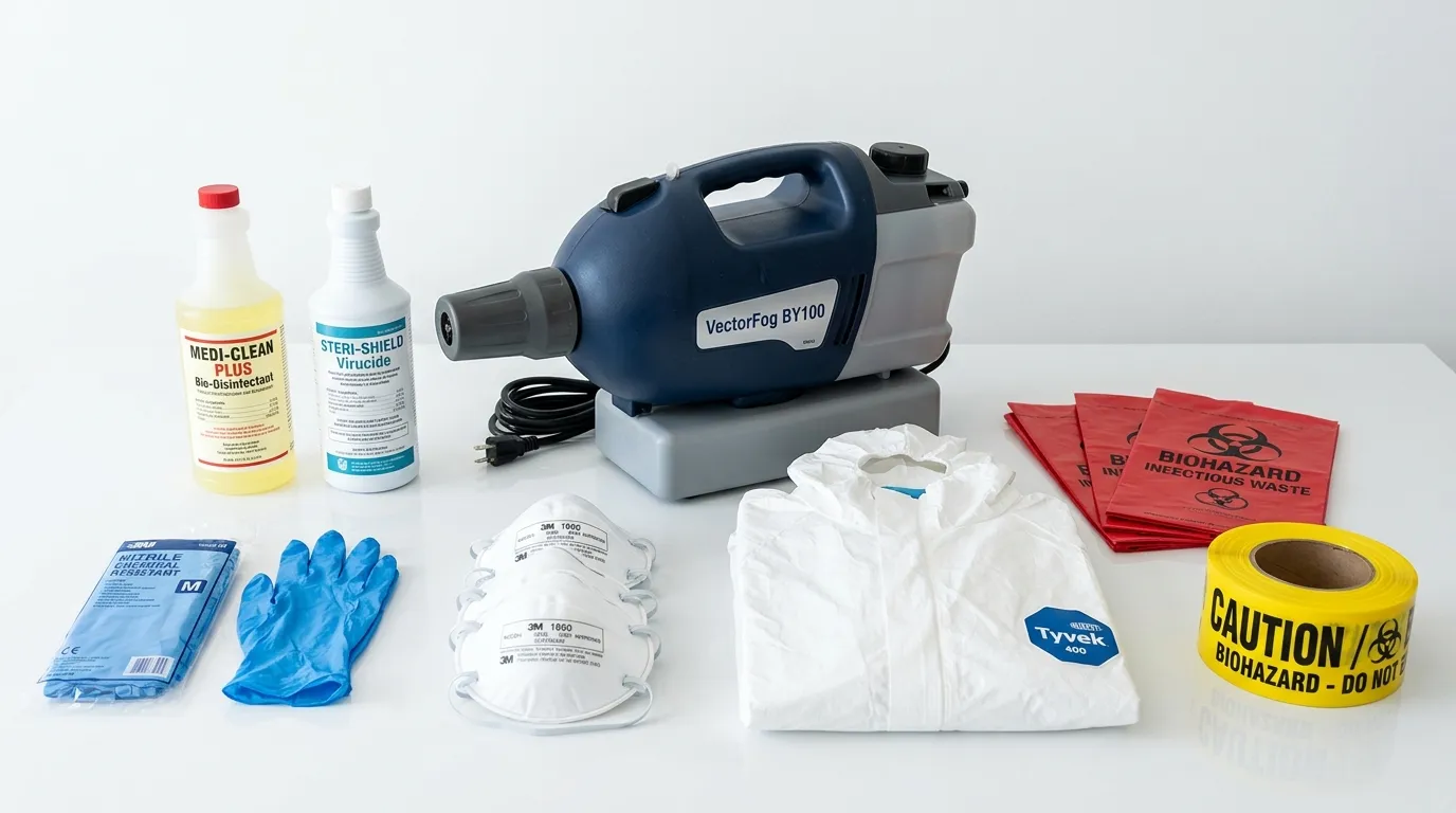 Professional biohazard remediation crew working in Tenleytown