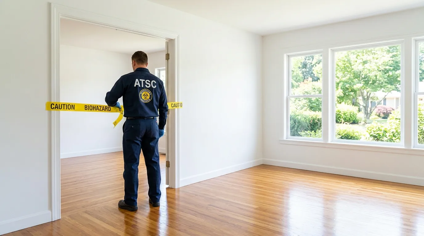 Certified biohazard cleanup crew performing Crime Scene Cleanup in Tenleytown